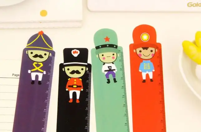 

4pcs/lot The British Soldier Straight Ruler , Cute Cartoon School Ruler for Kids