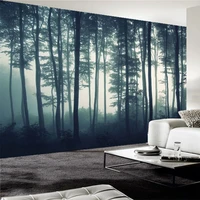custom photo wallpaper 3d dense fog forest tree wall mural living room tv sofa bedroom wall painting nature landscape wall paper