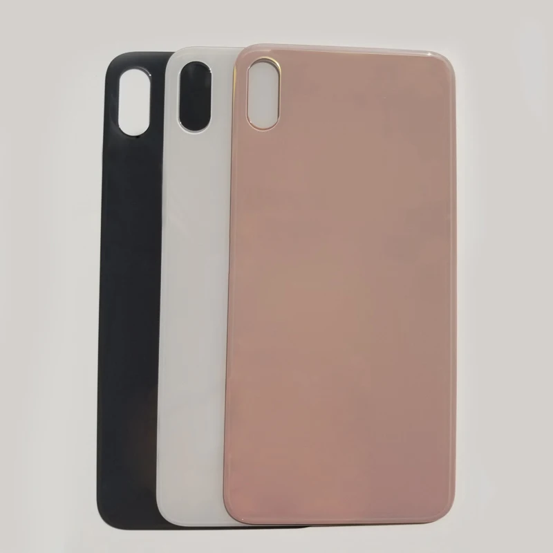 Для iphone 8 + X XS задняя крышка стекло с большой камерой гол и клей черный белый