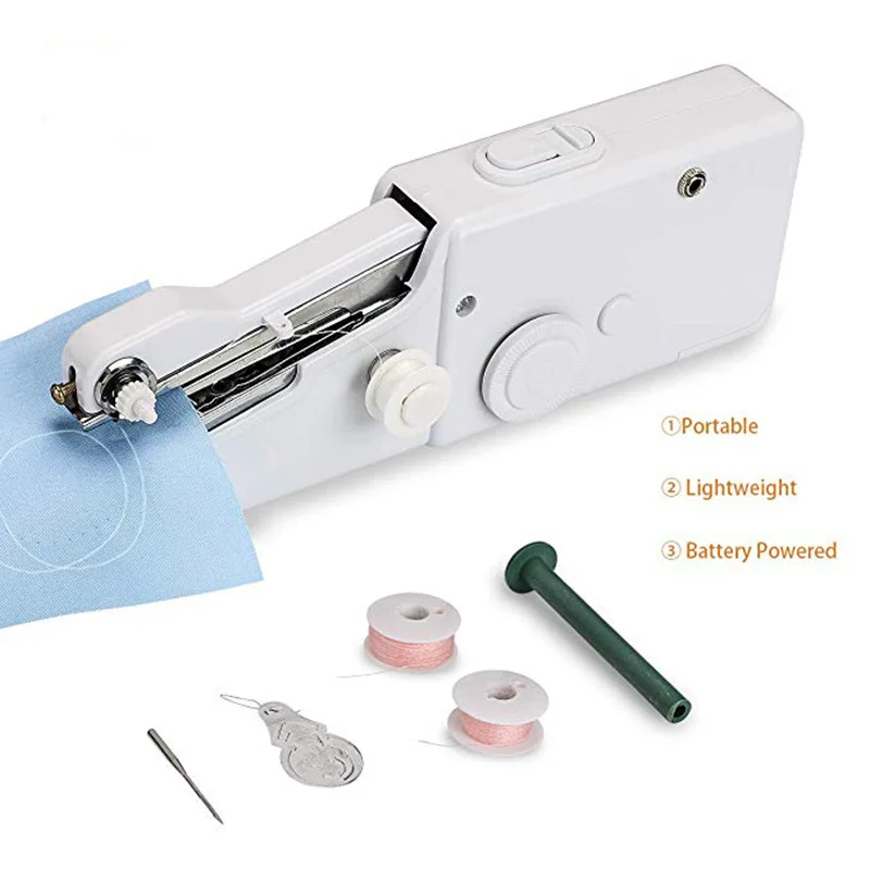2018 Мини Портативные Ручные Швейные машинки стежка шитье Беспроводная одежда