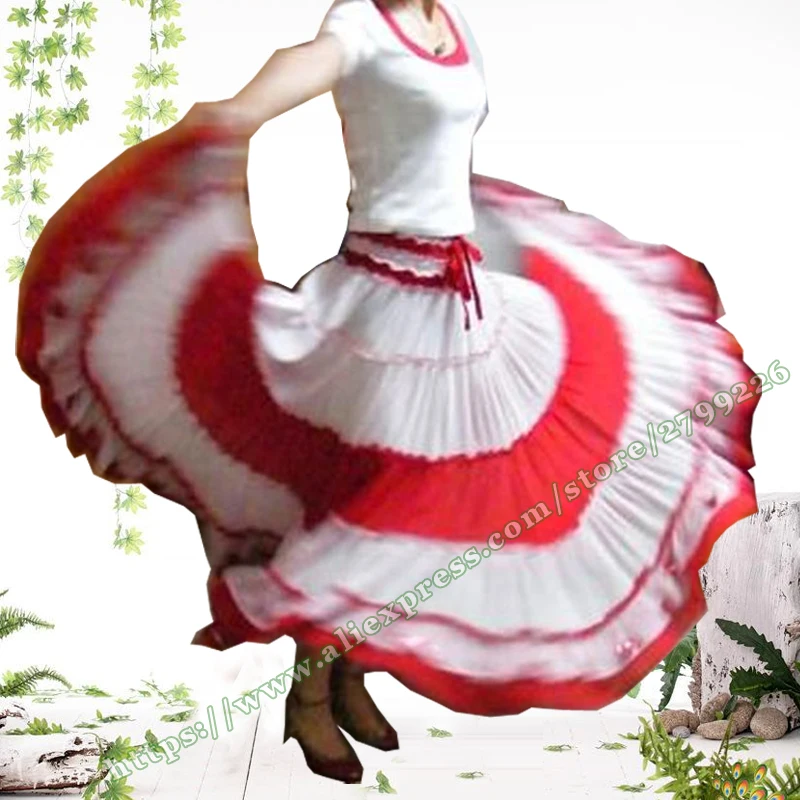 

Plus Size 5XL 6XL 7XL Spring Summer Chiffon Tulle Gypsy BOHO Full Circle Pleated Plissee dance Female Long Maxi Skirts Womens