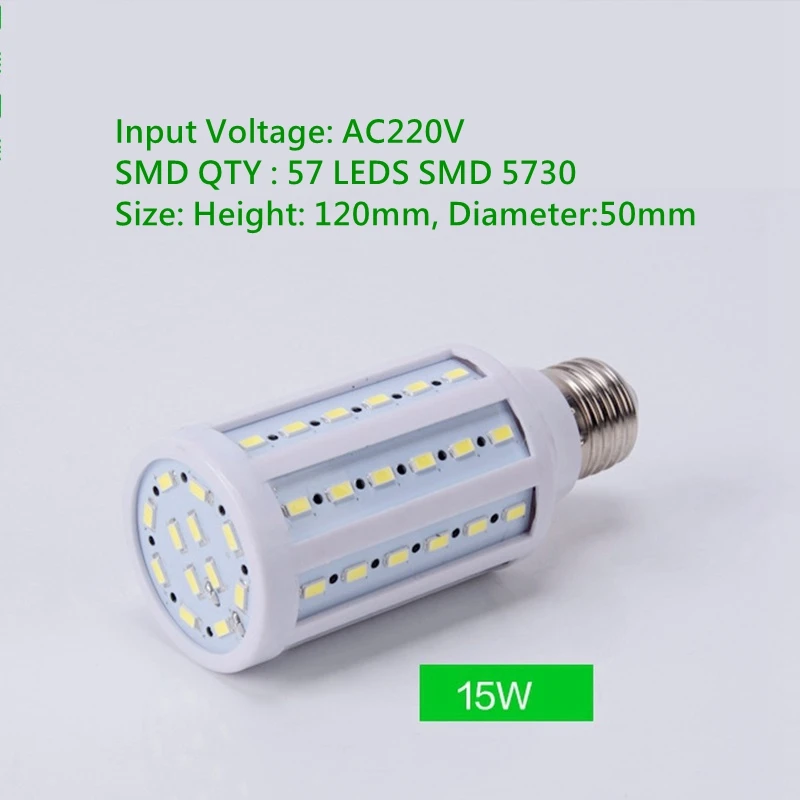 Светодиодная лампа 5 Вт 10 15 20 25 30 40 60 SMD5730 светодиодные лампы AC220V Spotlight