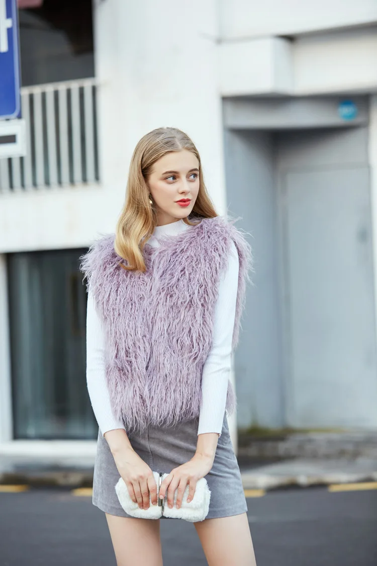 ZADORIN Veste Femme, милый меховой жилет из искусственного меха для женщин, большие размеры, пушистый жилет без рукавов, меховой жилет colete pele futro damskie