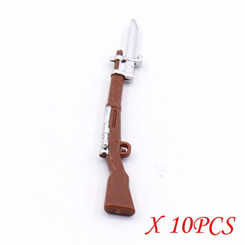Блокировочные блоки 10 шт./компл. военный пистолет MOC для пирсинга WW2 набор продажа
