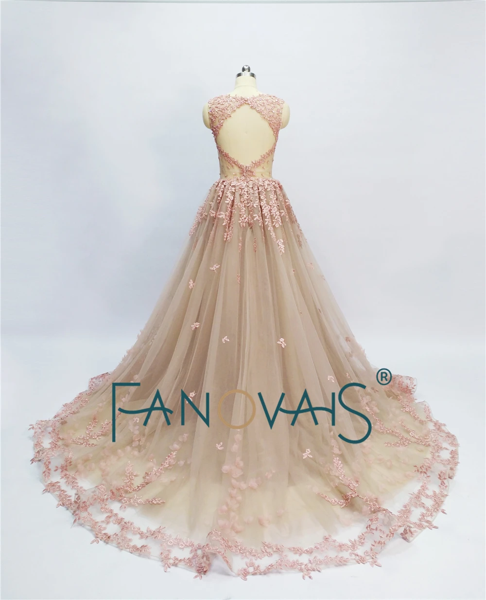 Elegant Prom Dresses 2019 A-Line Evening Dresses Long Lace Applique Beaded Floral Prom Party Gown vestido de festa longo NE31