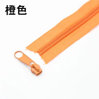 orange 5 м 5# нейлоновые катушки молнии для DIY Швейные сумки обувь, одежда аксессуары 24 цвета доступны - Цвет: orange