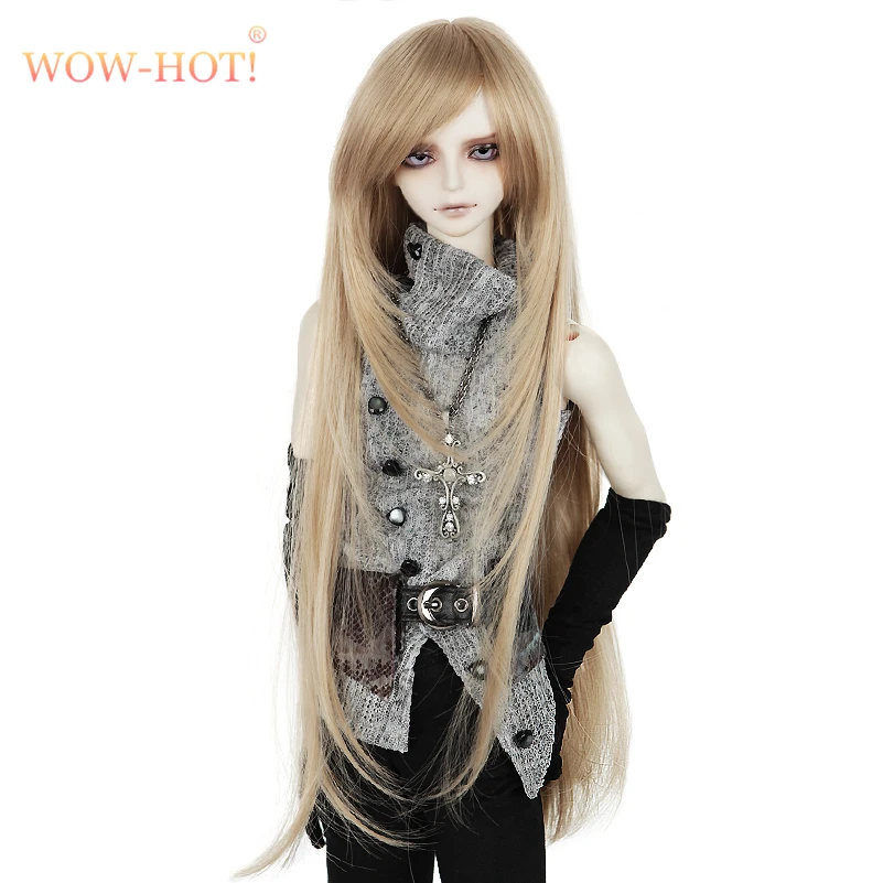 Фото 1/3 Bjd SD игрушечные волосы для кукол даль, высокотемпературная проволока, длинные, в стиле ретро, синтетические, масштаб 1/3, кукольный парик, ак... №4