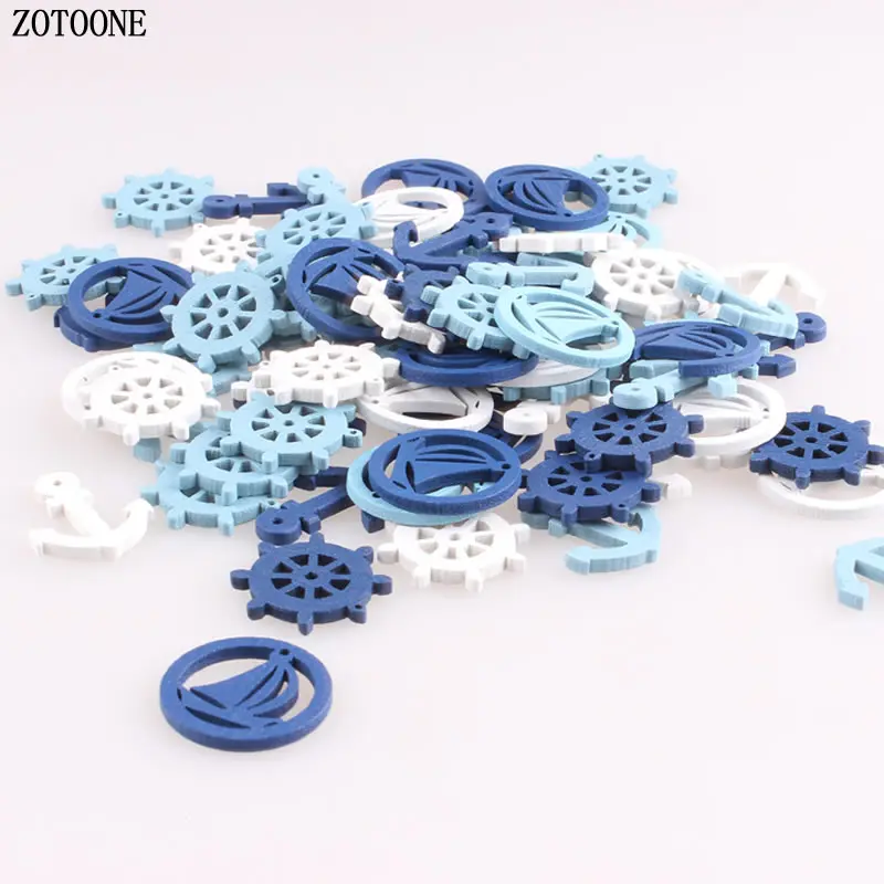 ZOTOONE 100 шт. разноцветные декоративные кнопки для рукоделия деревянная Живопись
