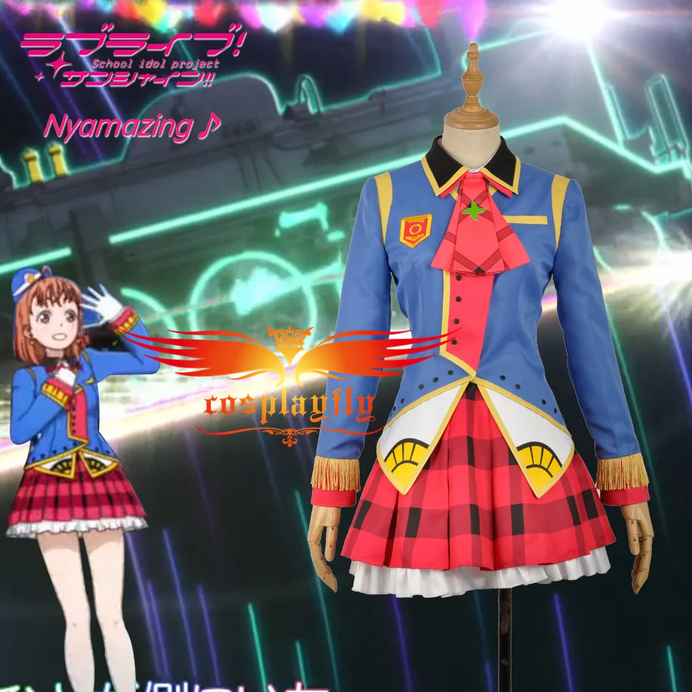 Милый! Солнечный свет! Aqours 3rd Single HAPPY PARTY TRAIN Takami платье Чика для девочек костюм