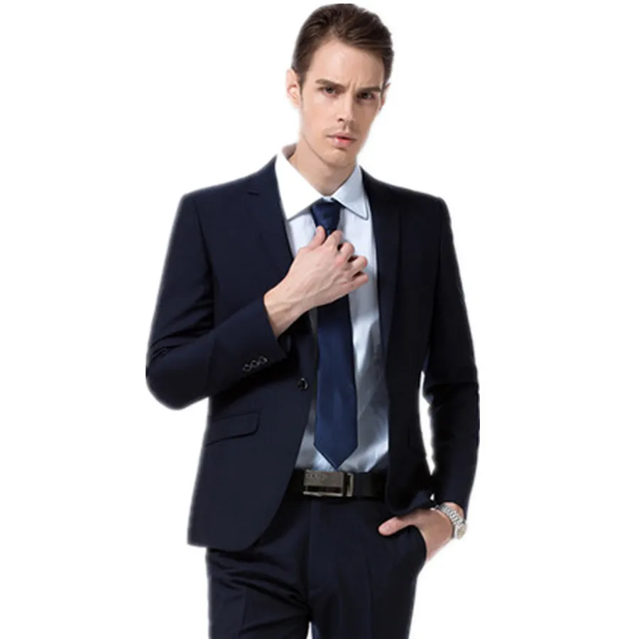 Superior quality!trajes de novio 2015 hombre Black Satin Lapel Men Bridegroom Wedding Prom Suit(jacket+pants)coat pant images | Мужская