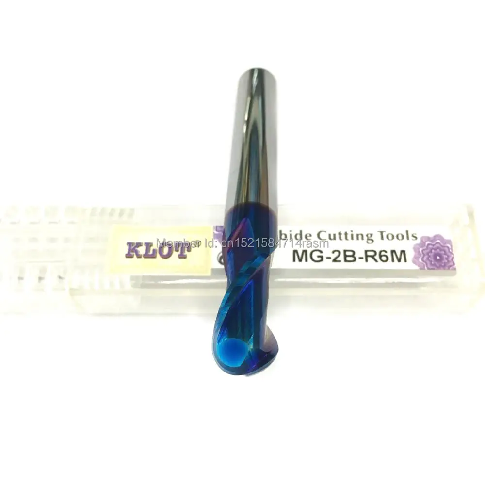 Твердосплавная сферическая Концевая фреза KLOT HRC65 Naco R0.5mm-R10mm 2-Flute CNC | Инструменты