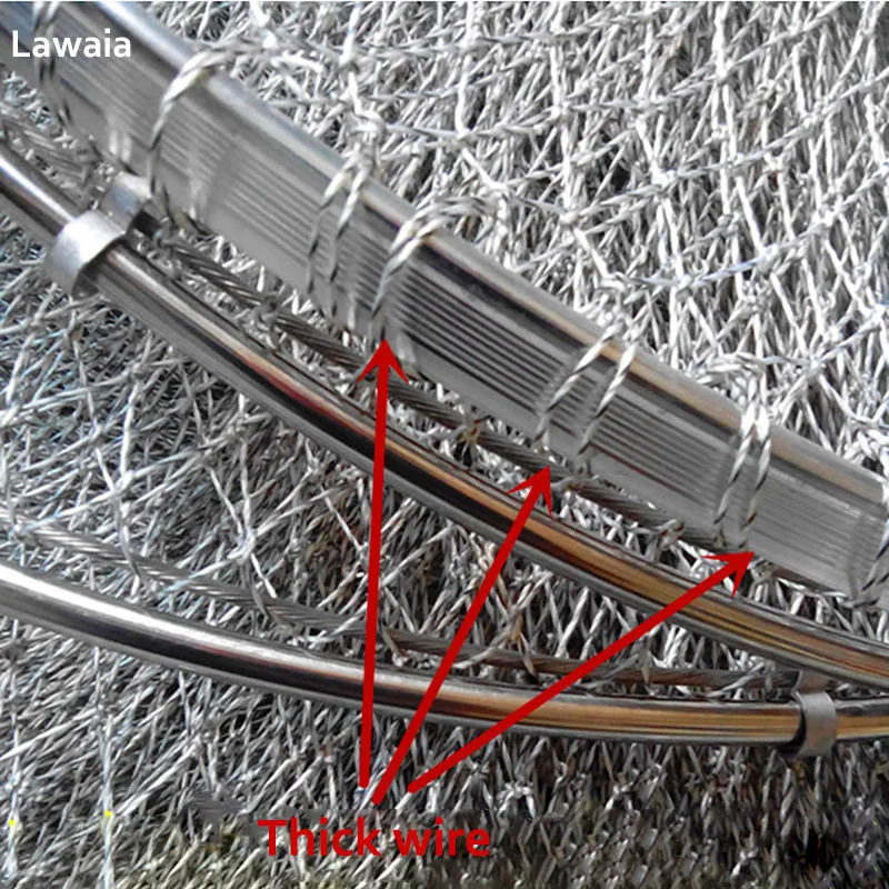 Складная рыболовная сеть Lawaia клетка ручной работы плетеная леска быстрое