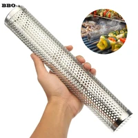 6 12in bbq pellet smoker tube stainless steel cold smoke generator bbq accessories for grill bacon cold smoking meat fish salmon