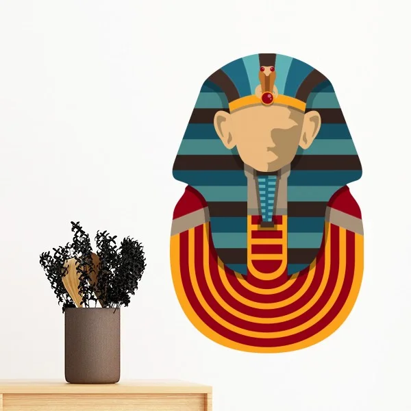 Египетская культура красный желтый синий Фараон абстрактная иллюстрация Узор