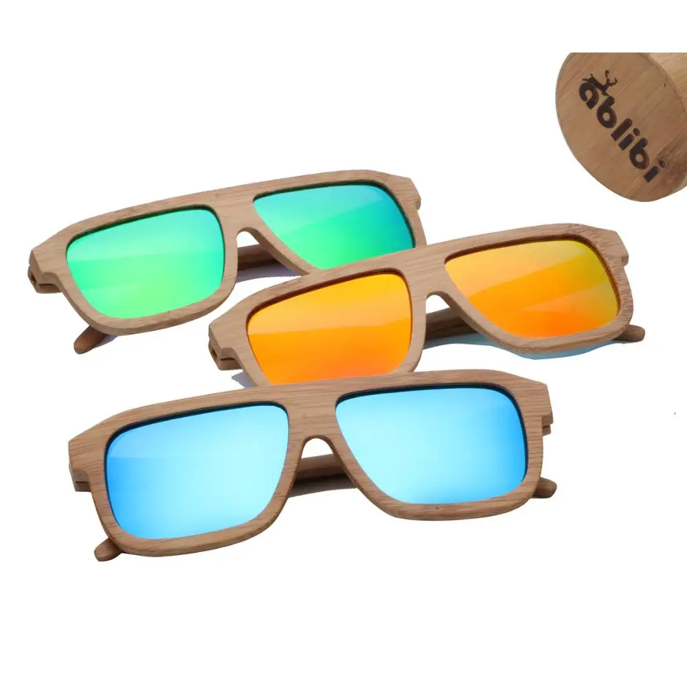 

Vintage Sunglasses Women 2019 Handmade Square Retro Polarized Bamboo Wooden Sun Glasses Men With Wood Case Drop Shipping