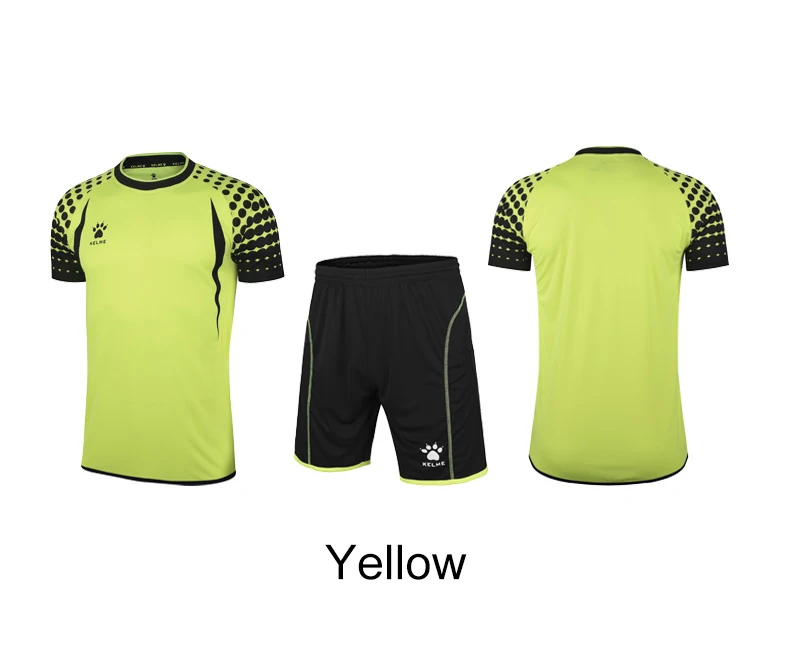 KELME футбольные футболки для футбола, мужские футбольные майки с коротким рукавом, форма вратаря, футбольный набор, костюм K15Z012