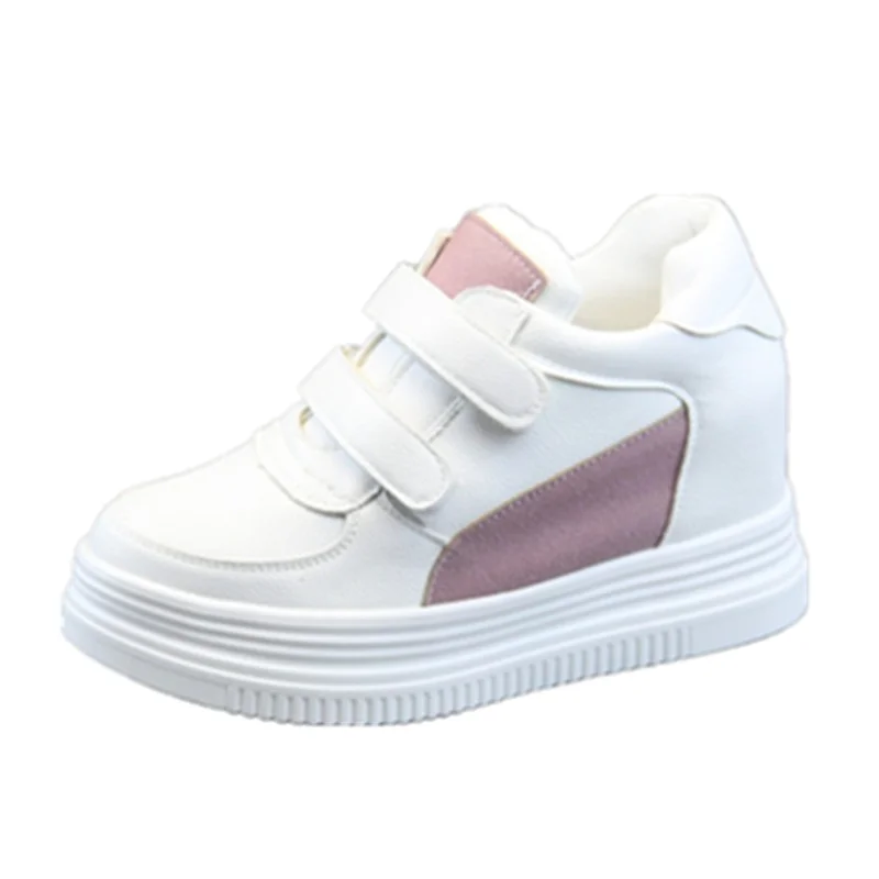 

Women Casual Shoes 2019 New Spring Fashion White Sneakers Shoes Women Height Increasing Platform Lace-Up Women Sneakers