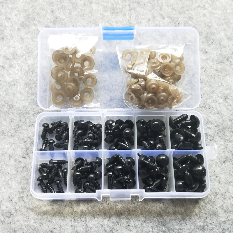 

1Box 6MM 8MM 9MM 10MM 12MM Safety Eyes Toys Plastic Eyes For Doll