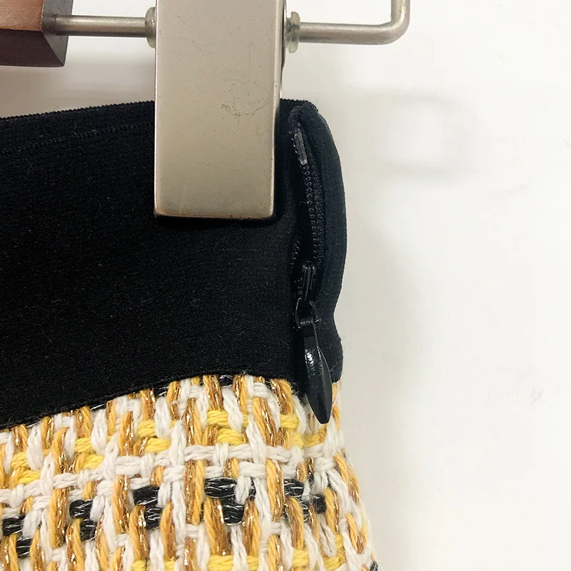 

New Runway Women's Knitted Mini Skirt Patchwork Buttons Aline 2019 England Style Designer Ladies High Quality Skirts Clothing