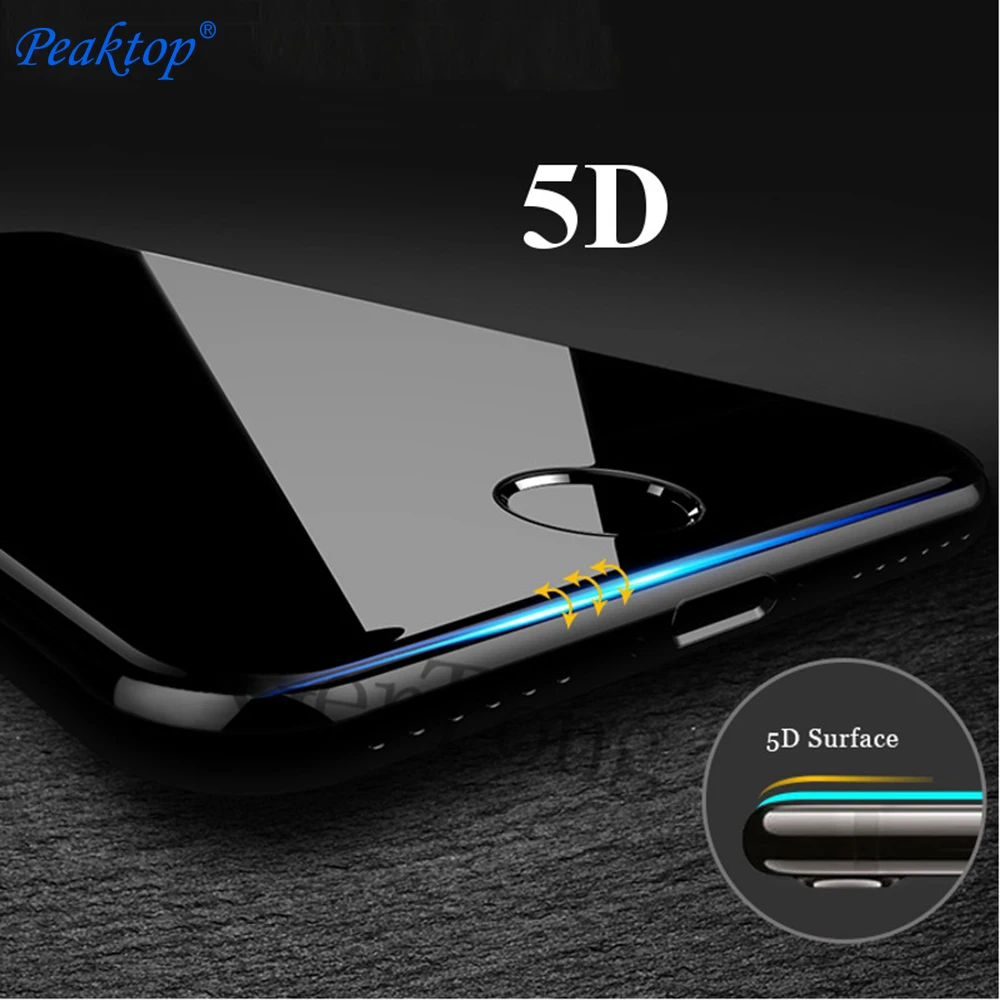 5D Премиум Защитная пленка для экрана из закаленного стекла iPhone 7 8X6 S 6 Plus защитная