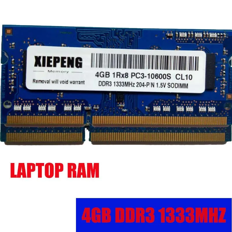 

Оперативная память для ноутбука DDR3, 4 Гб, 1333 МГц, 4 Гб, 1333 МГц, 4G, pc3, 10600, 204-PIN, SODIMM