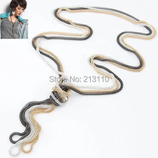 Kymyad Fashion Vintage Jewelry Multi Layer Necklaces Link Chains Women Long Collier Femme Sweater | Украшения и аксессуары
