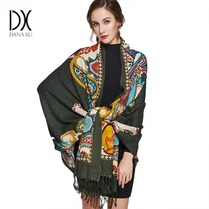 Модные шарфы и шали зимний теплый шарф женский длинный Фирменный шарф шерстяная накидка пончо бандана для защиты лица мусульманский хиджаб из пашмины