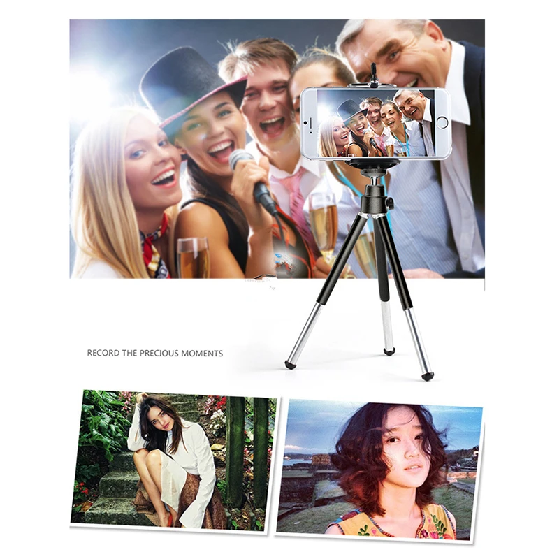 Mini Portable Tripod Phone Camera Aluminum Monopod For Mobile With Wireless Shutter Remote | Электроника