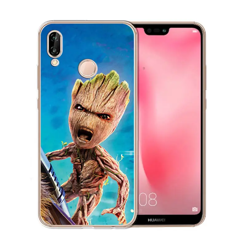 Чехол для Huawei Nova plus 2 3 3i Y2 II Y6 Y3 2017 мягкий силиконовый чехол etui телефона Groot с милым