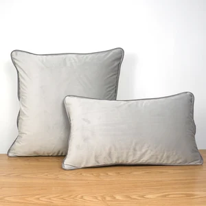 Бархатная наволочка для подушки, наволочка для подушки серого и серебристого цвета, наволочка для стуладивана, наволочка без шариков, домашний декор без наполнения