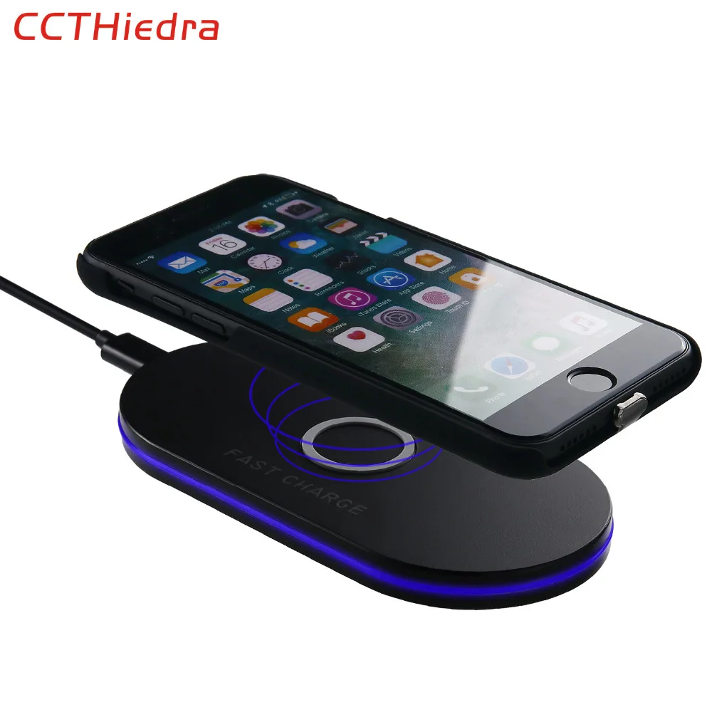 Ccthiedra QI Беспроводной Зарядное устройство Smart зарядного устройства для iPhone X 8 Plus