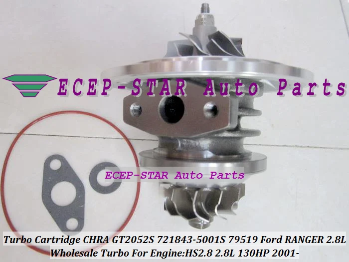 Турбокомпрессор картридж турбины CHRA Core GT2052S 721843 0001 5001S 79519 для Ford Ranger 01 силовой ход