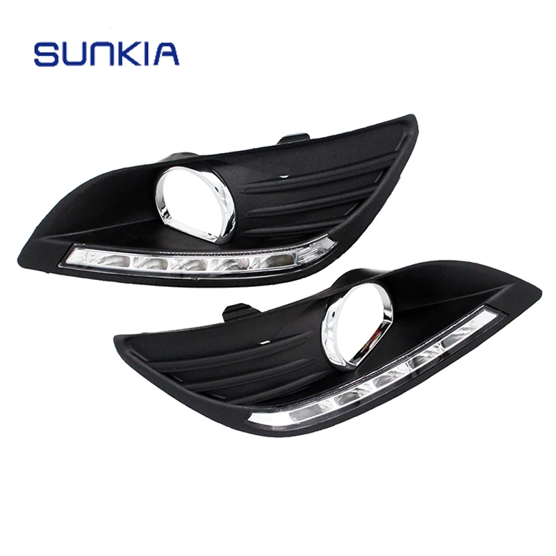 Дневные ходовые огни SUNKIA 2 шт./компл. водонепроницасветодиодный ДХО для Ford Focus Sedan