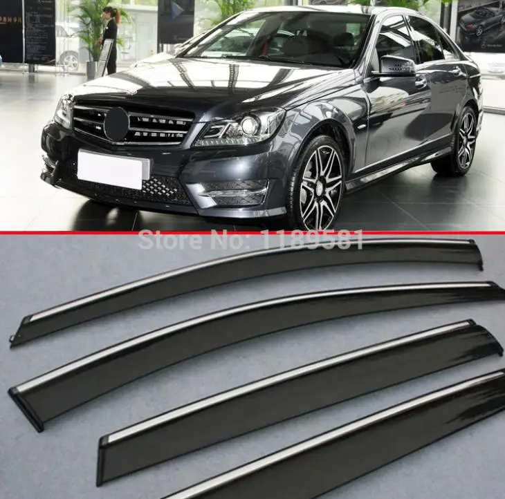 Для Benz C Class C200 2011 2013 оконная шторка козырек Дождь/Защита от солнца вентиляционное