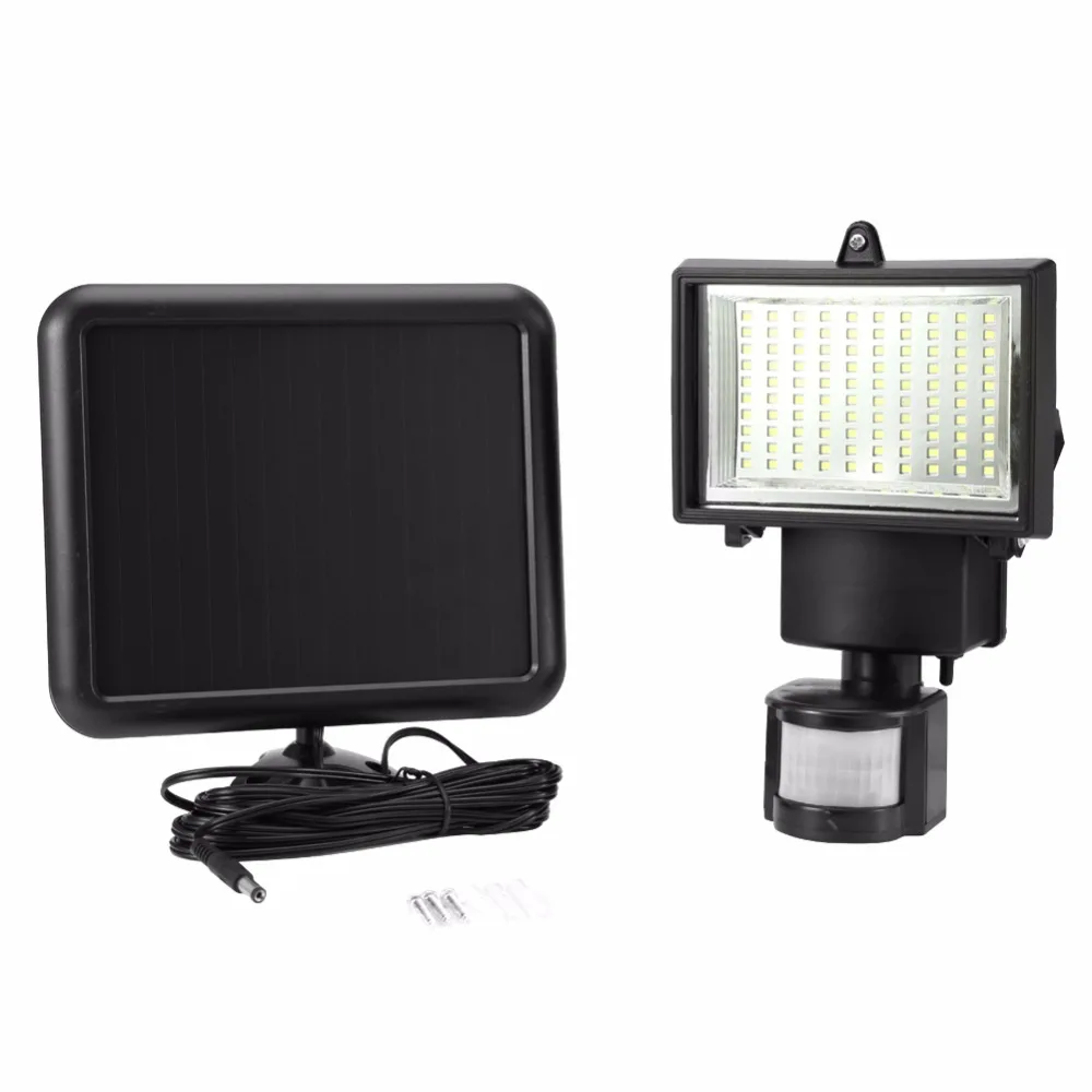 Яркий сад Солнечный свет лампы Открытый датчик настенный светильник 100 LED SMD для