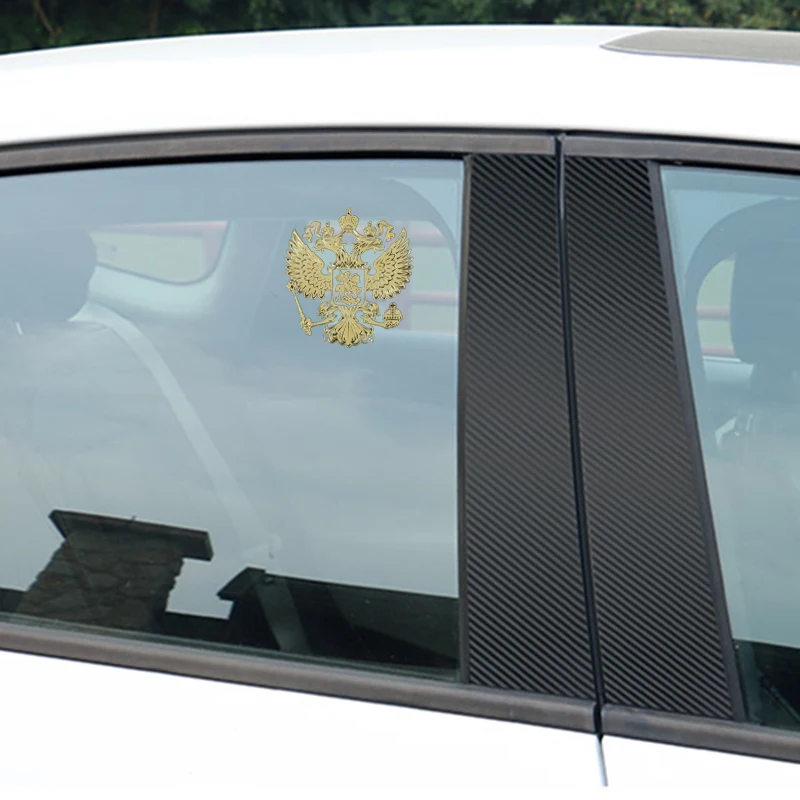 3D алюминиевый герб России Автомобильный стикер для Ford Focus Fiesta Kuga Citroen C5 Skoda Octavia Rapid Superb аксессуары
