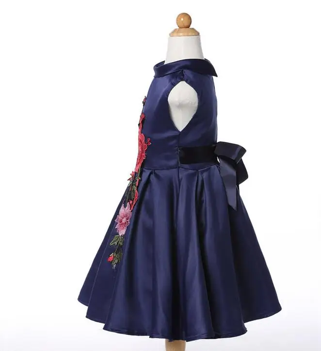 2018 детское платье с цветочной вышивкой винтажное белое вечернее пайетками для