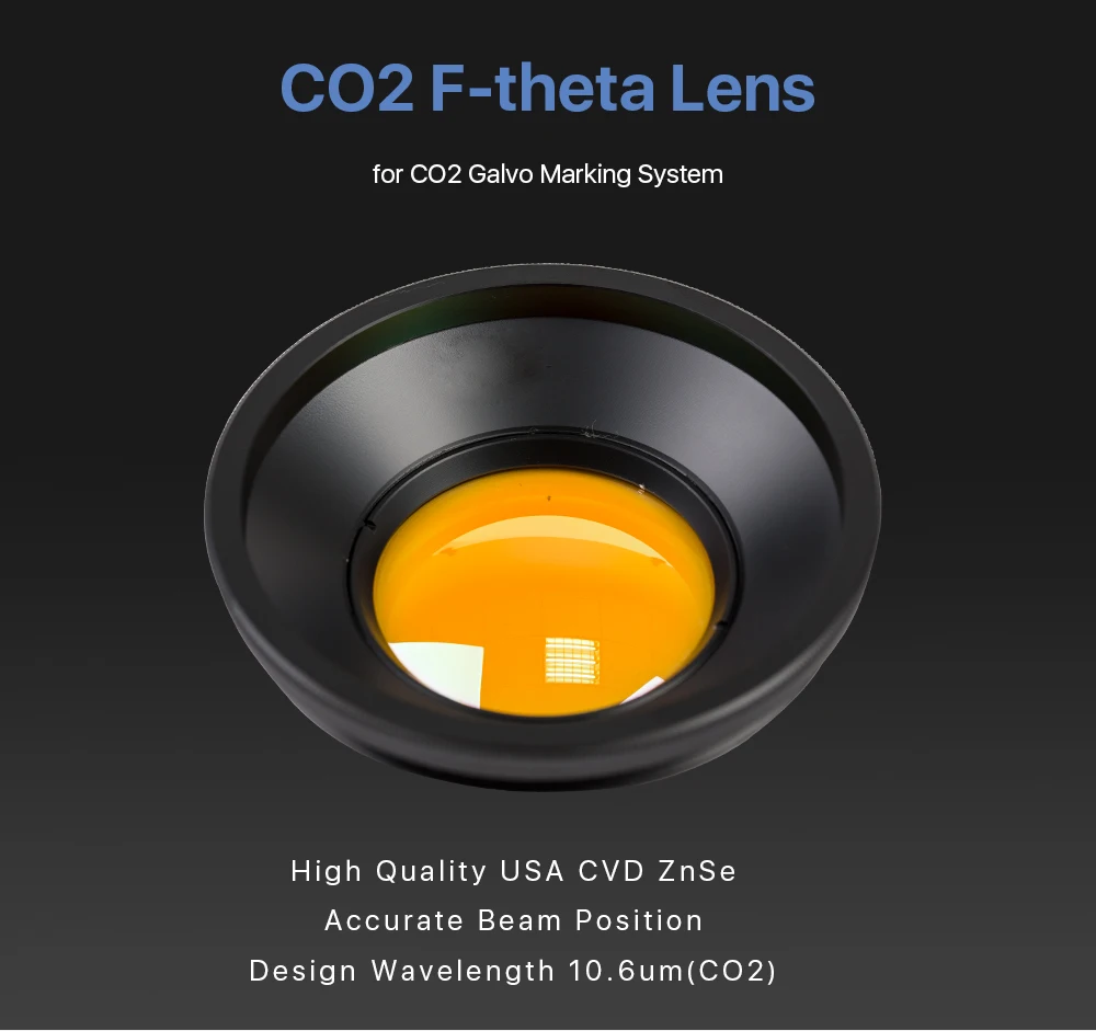 CO2 F-theta сканирующая линза, линза для поля, 10.6um 10600nm 50x50-600x600 FL63-650mm для YAG, оптическая CO2 лазерная маркировочная машина, запчасти