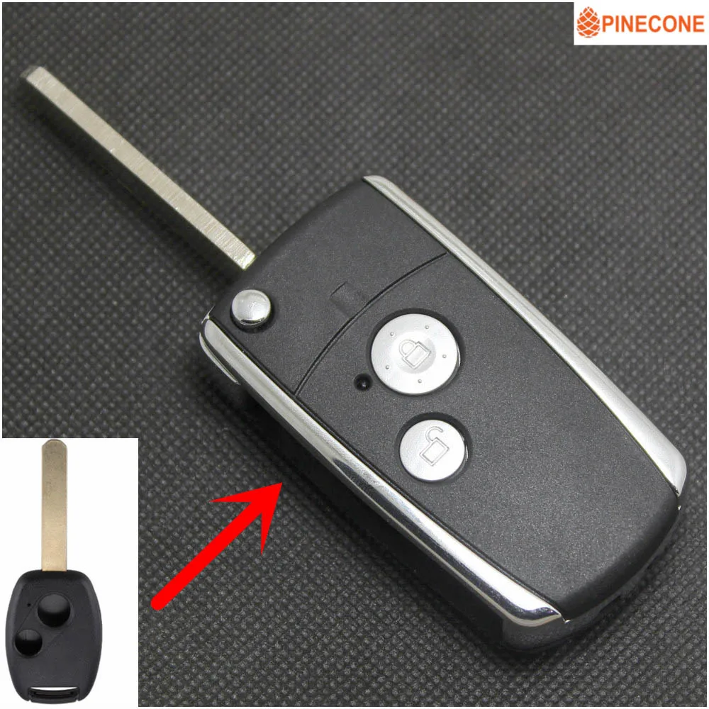 

PINECONE for HONDA FIT CIVIC CRV JAZZ ACCORD ODYSSEY Key Car Key Case Styling 2 Button HON66 Blade Remote Car Key Shell 1 PC