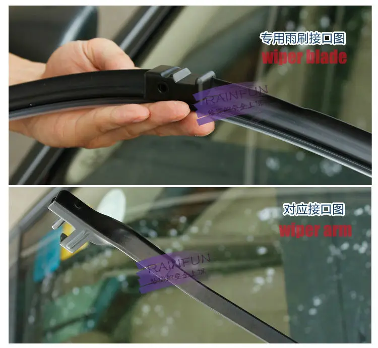 RAINFUN dedicated car wiper blade for SKODA OCTAVIA(04-13) 24+19 INCH with high quality rubber refill auto 2 pcs a lot | Автомобили и