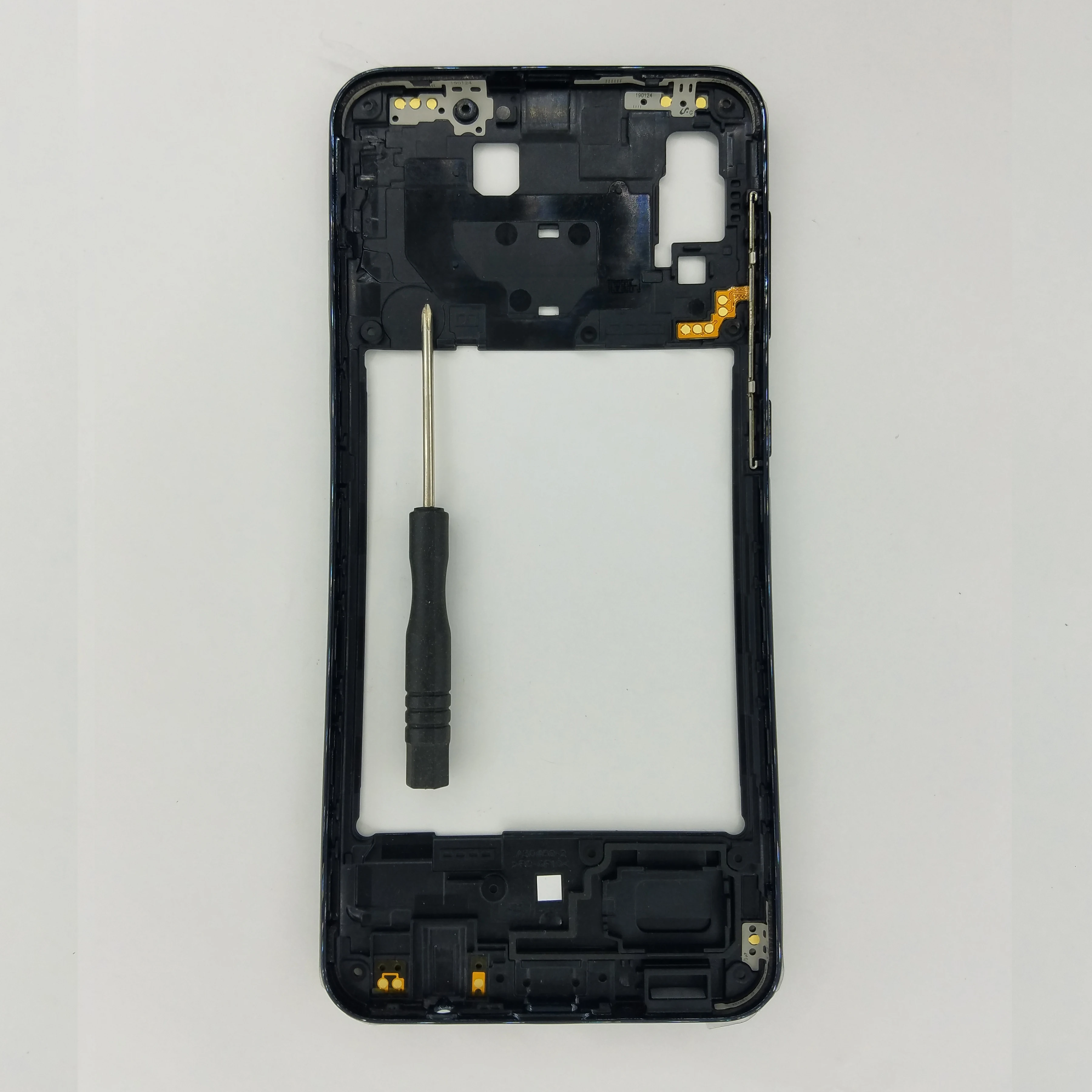 Для телефона Samsung Galaxy A30 A305 A305F A305FN A305G A305GN, новый боковой корпус, средняя рамка, центральный корпус с кнопками + Инструменты