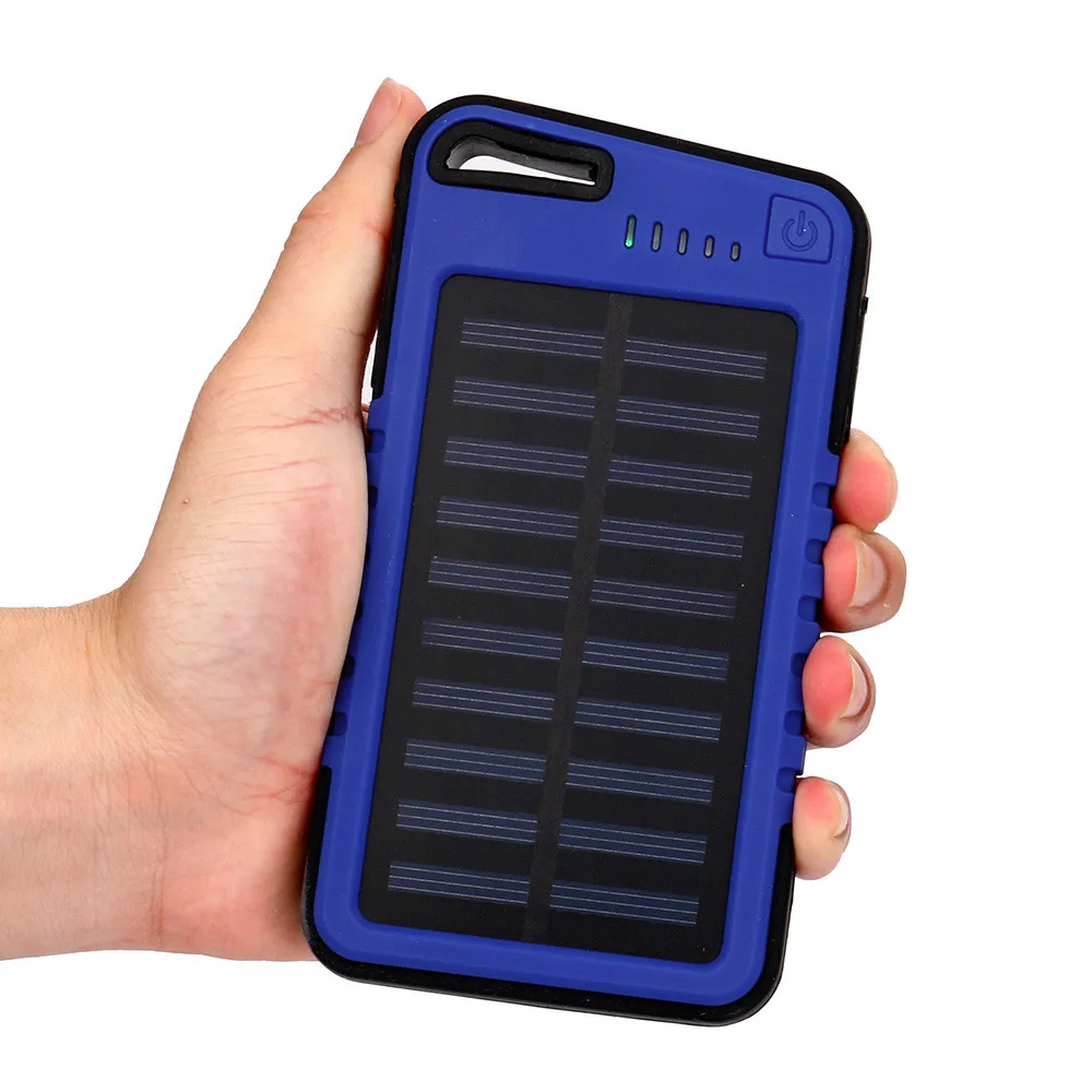 Двойной USB Водонепроницаемый Солнечный 20000 mAh банк питания зарядное устройство
