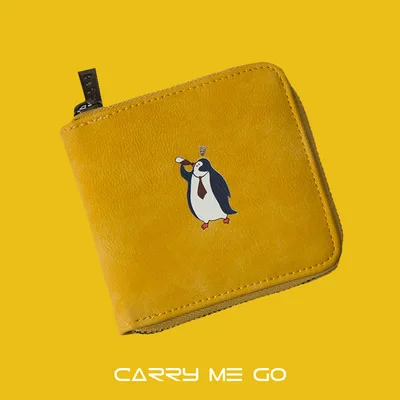 penguin Дизайн, милый женский кошелек, держатель для карт, кошельки из матовой искусственной кожи, маленький кошелек на молнии, кошелек для монет, Женский кошелек, Carteira Feminina - Цвет: penguin
