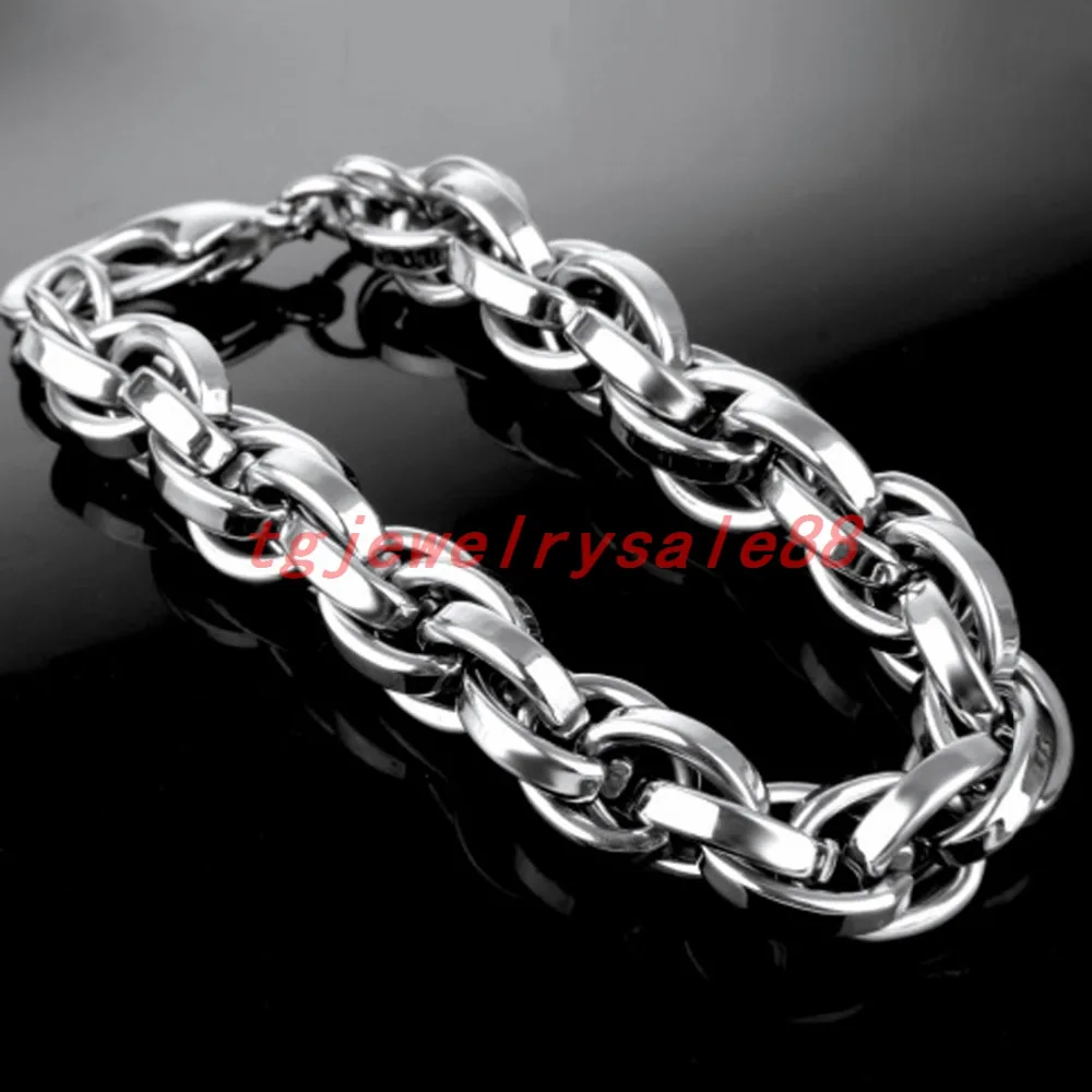 Браслет-цепочка из пшеницы шириной 9/11 мм серебристого цвета | Украшения и