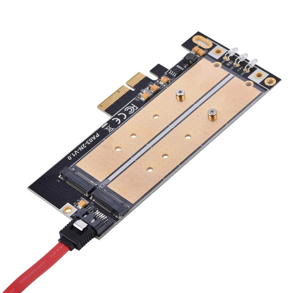 2 порта Ngff M.2 B& M ключ к Pci-E 4X адаптер карта Pci-E Riser Sata к Pci-E аксессуары для компьютера