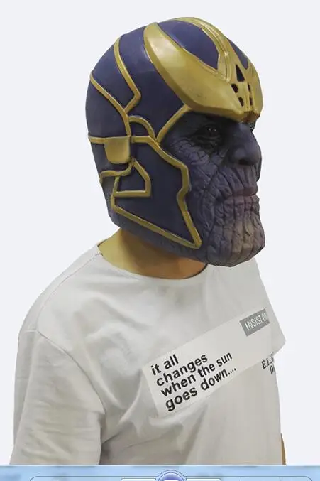 Мстители 3 Бесконечность войны маска Таноса гаунтлет Косплей костюмы Маска шлем