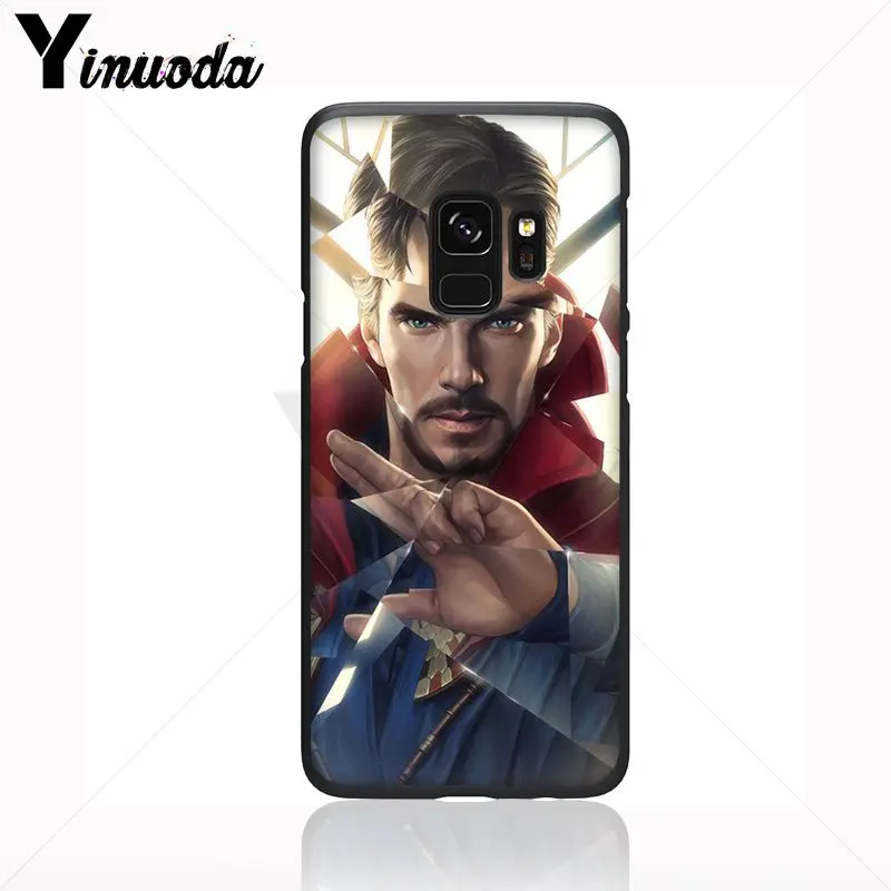 Умный чехол Yinuoda Marvel Мстители герои черный мягкий для телефона Samsung Galaxy s9 s8 plus note 8