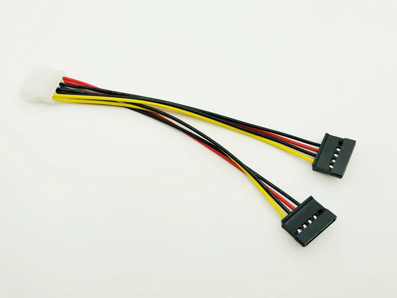 Новый 4Pin IDE Molex к 2 Serial ATA SATA Y сплиттер жесткий диск Кабель питания для добавления