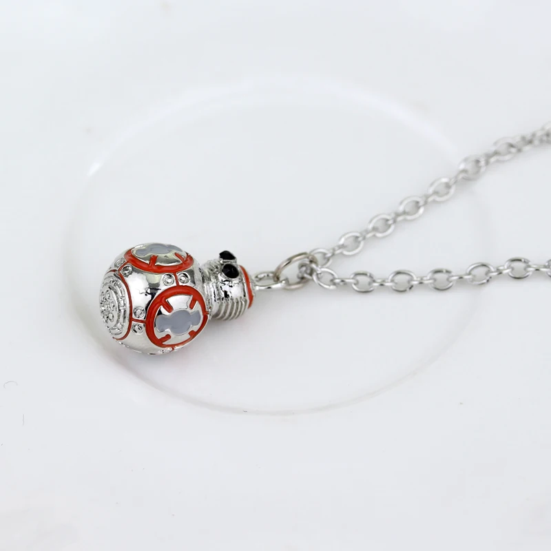 Star Wars The Force Awakens 3dbb-8 BB8 робот Цепочки и ожерелья T серебро оранжевый Эмаль