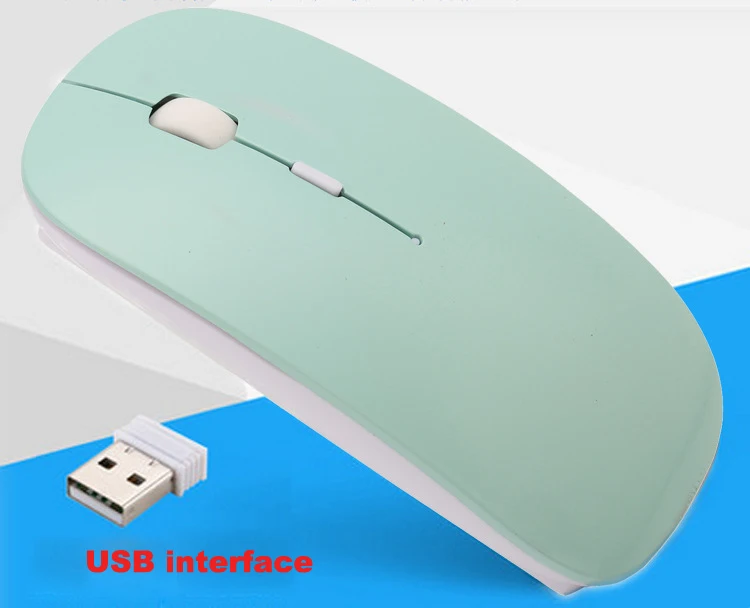 2 4G Беспроводная Usb мышь мини перезаряжаемая компьютерная для Win10 Dell Acer Hp Asus Macbook